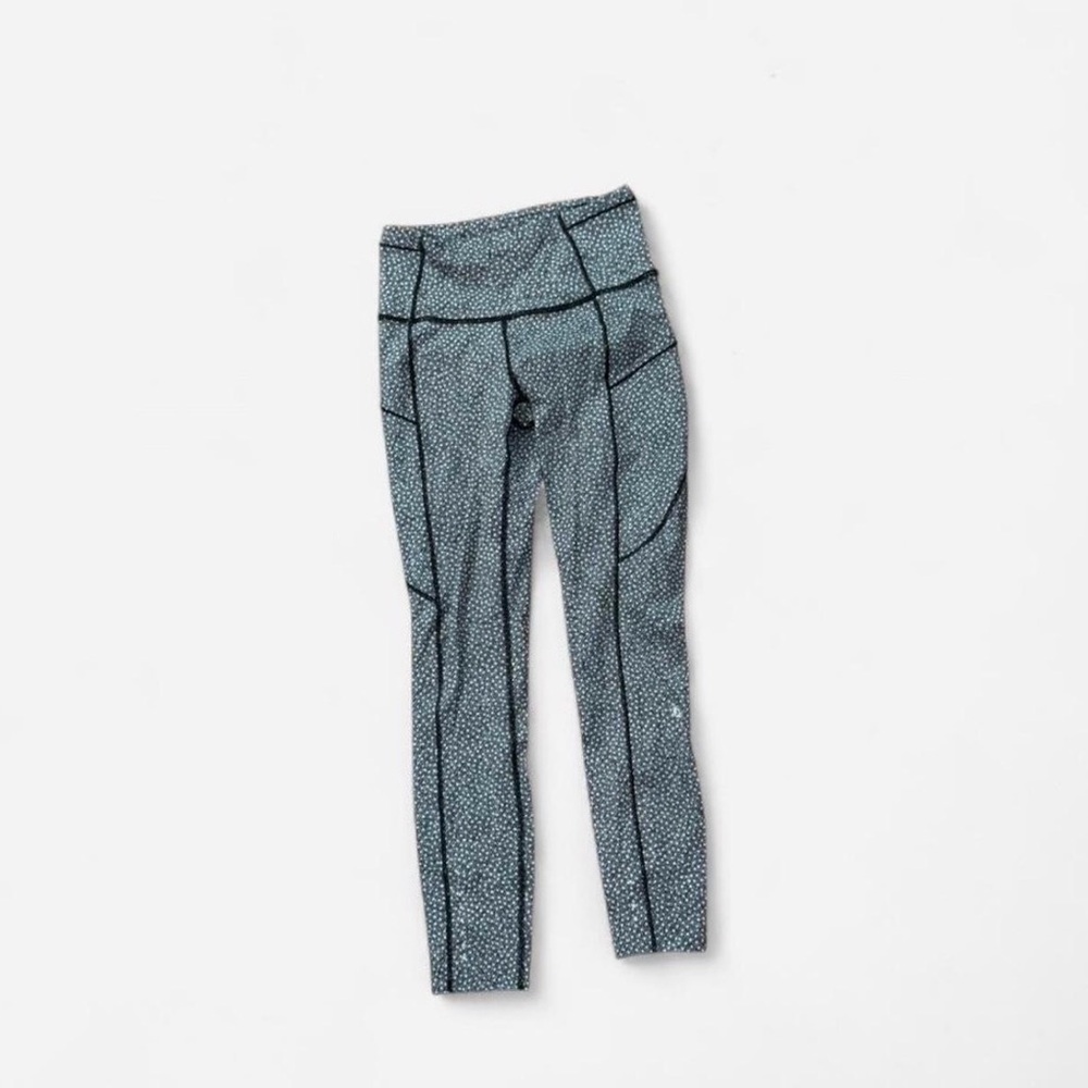 lululemon athletica Kids Black and Gray Patterned Leggings